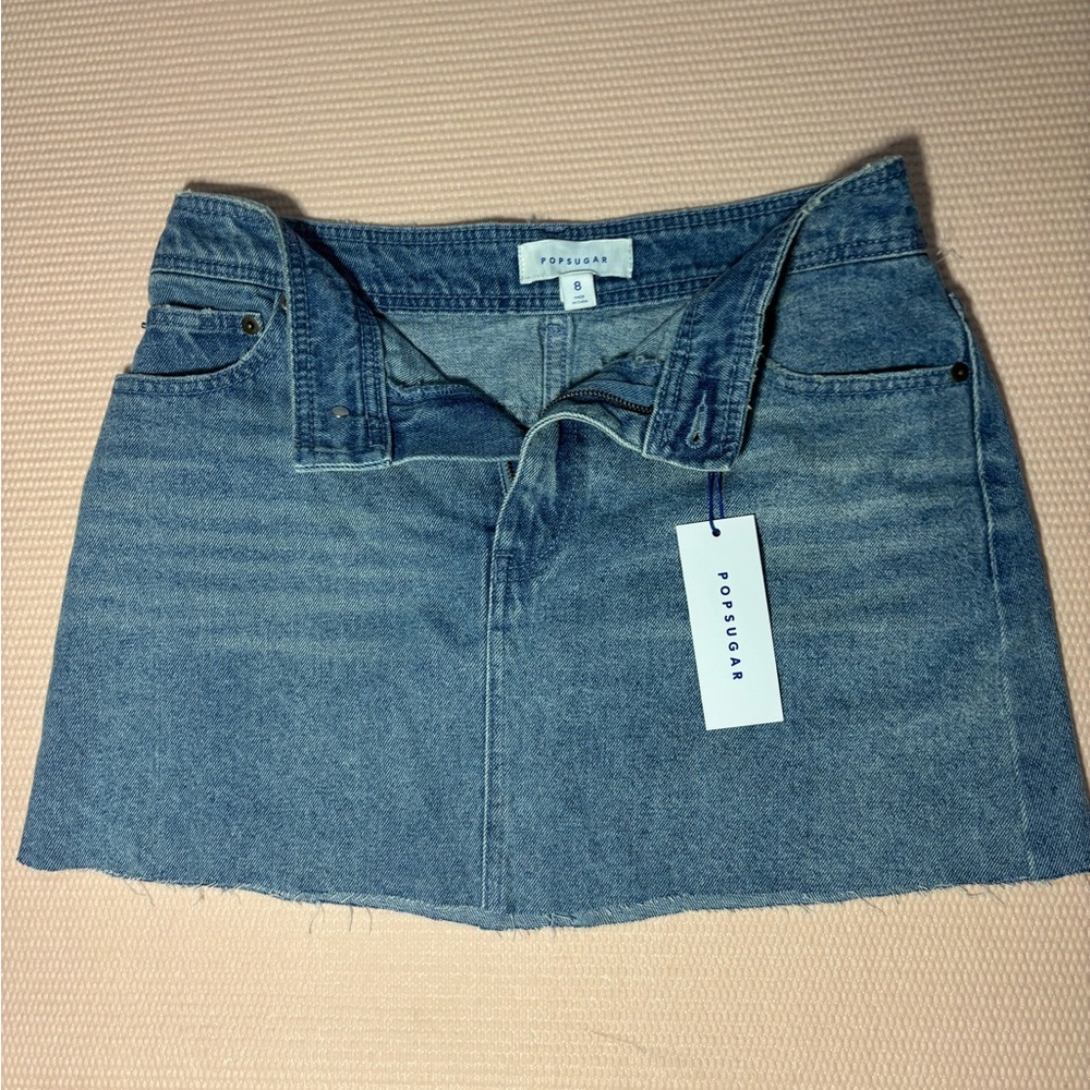 POPSUGAR Blue Denim Skirt